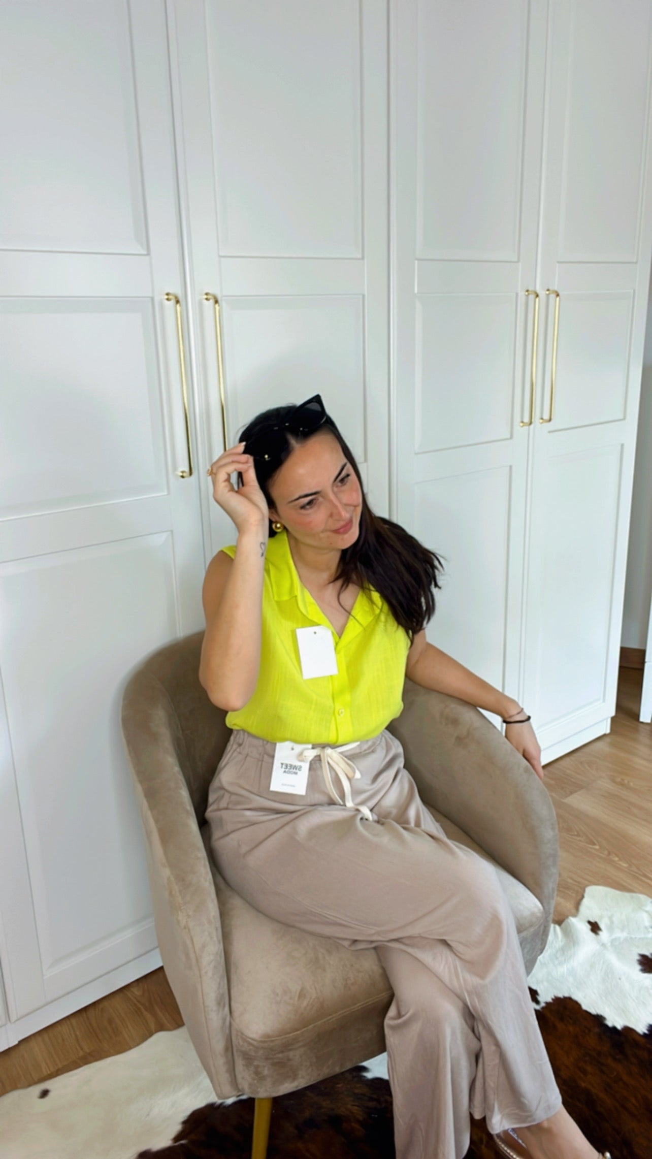 Camicia verde acido