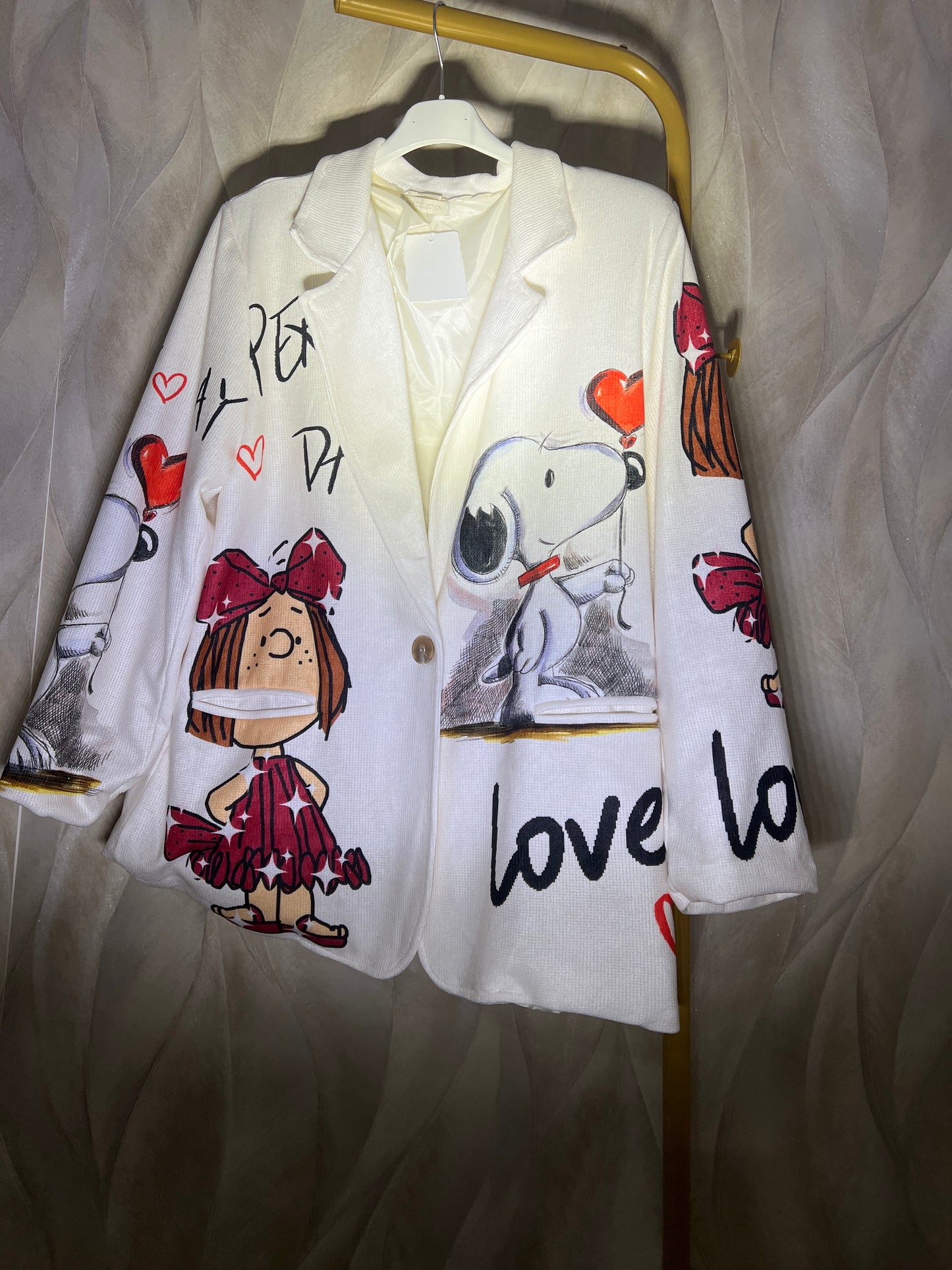 Giacca Snoopy, bianca